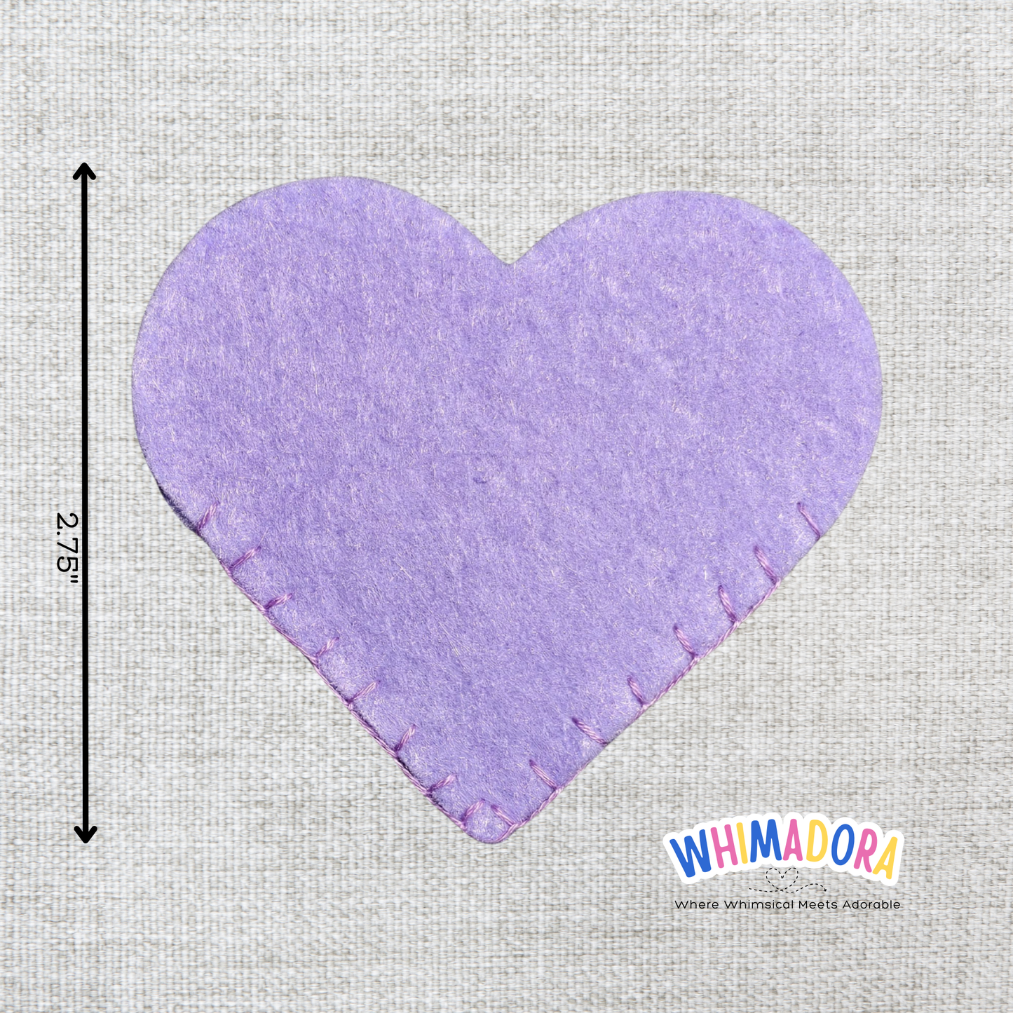 Lilac Heart Corner Bookmark | Felt Bookmark for the Book Lover