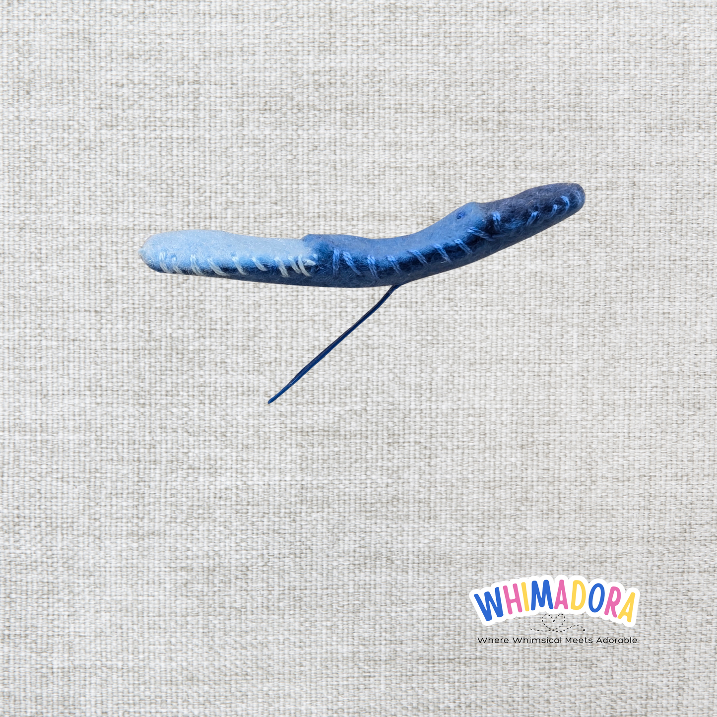 Ombre Blue Felt Hair Clip | Handmade Felt Hair Accessory