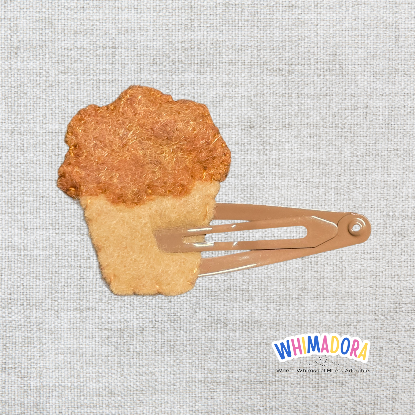 Chocolate Cupcake Felt Hair Clip | Handmade Kids Barrette | Cute Dessert Hair Accessory for Girls