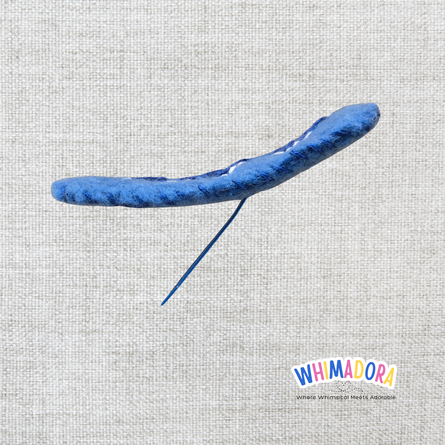 Lake Wave Felt Hair Clip | Embroidered Barrette