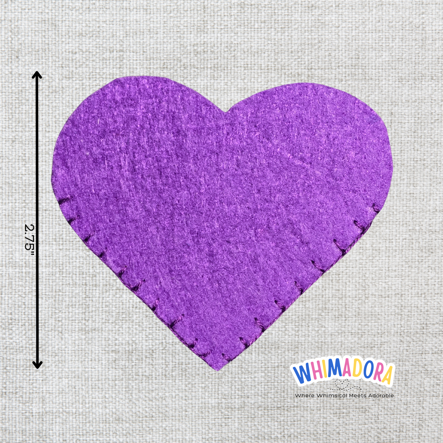Dark Purple Heart Corner Bookmark | Felt Bookmark for Book Lovers