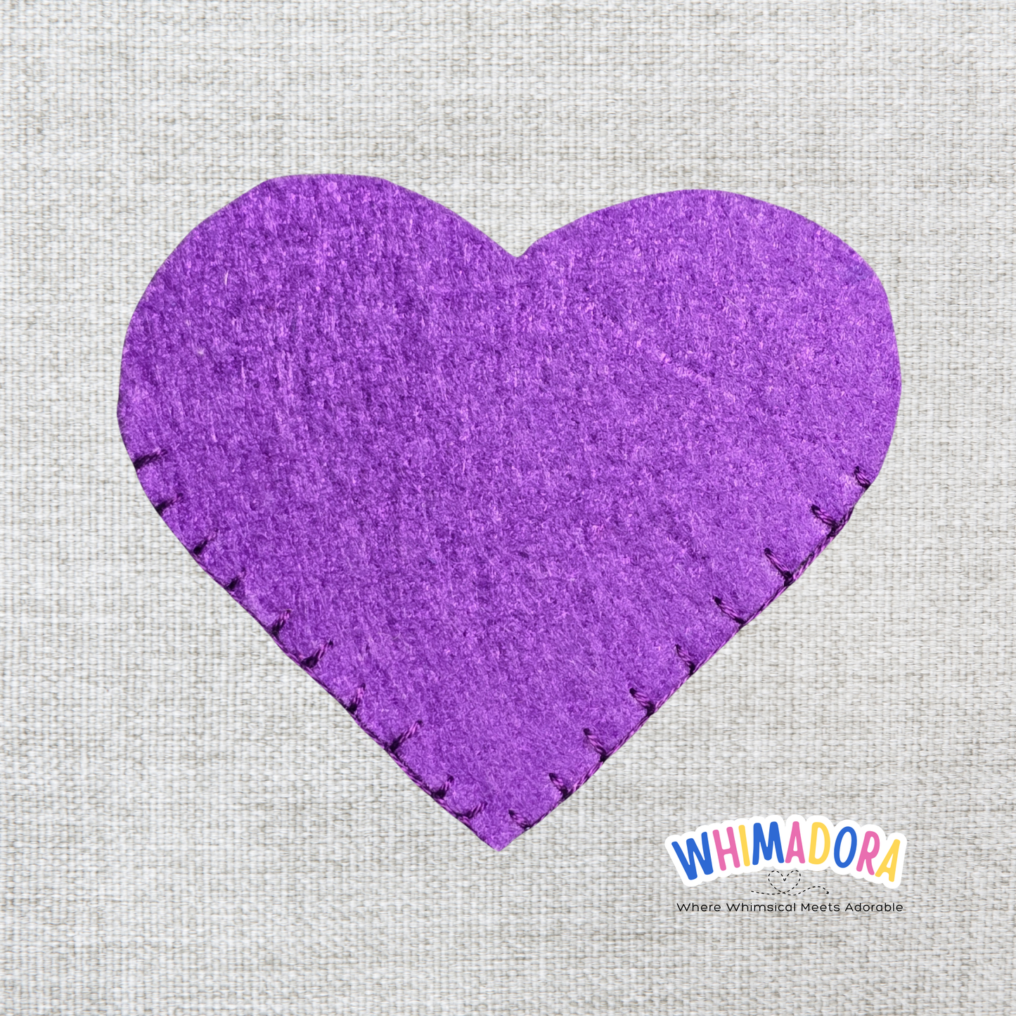 Dark Purple Heart Corner Bookmark | Felt Bookmark for Book Lovers