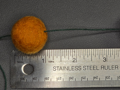 Falling Leaves Felt Ball Garland – Autumn Pom Pom Garland, Thanksgiving Mantel Decor, Fall Wool Ball Garland, Fall Decoration