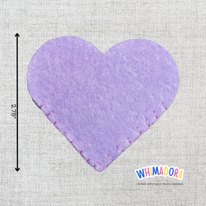 Lilac Heart Corner Bookmark | Felt Bookmark for the Book Lover