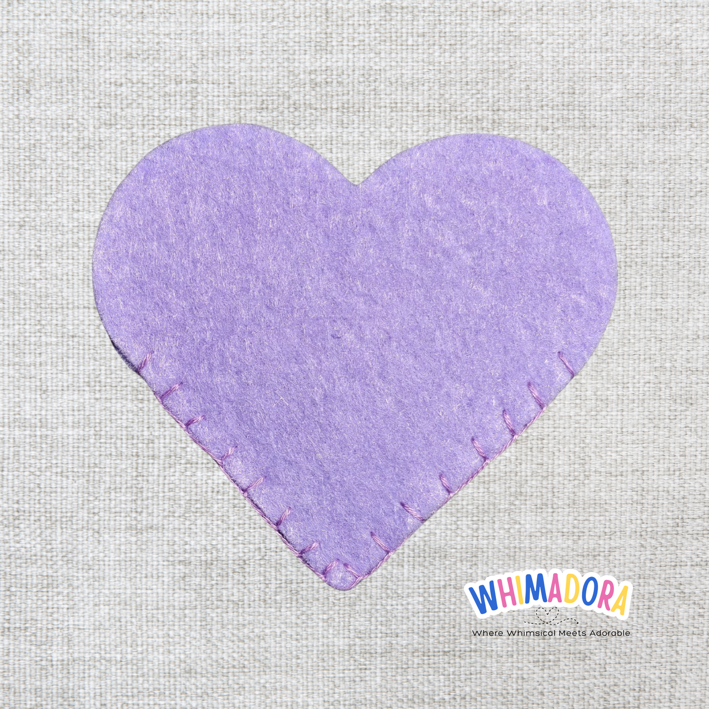 Lilac Heart Corner Bookmark | Felt Bookmark for the Book Lover
