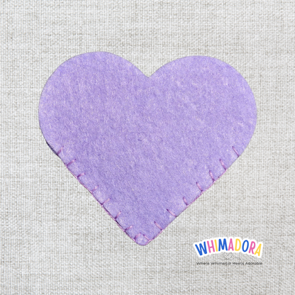 Lilac Heart Corner Bookmark | Felt Bookmark for the Book Lover