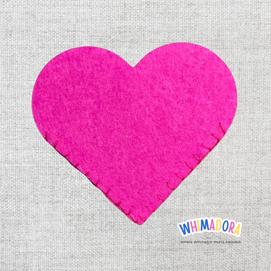 Magenta Heart Corner Bookmark | Felt Bookmark for the Book Lover