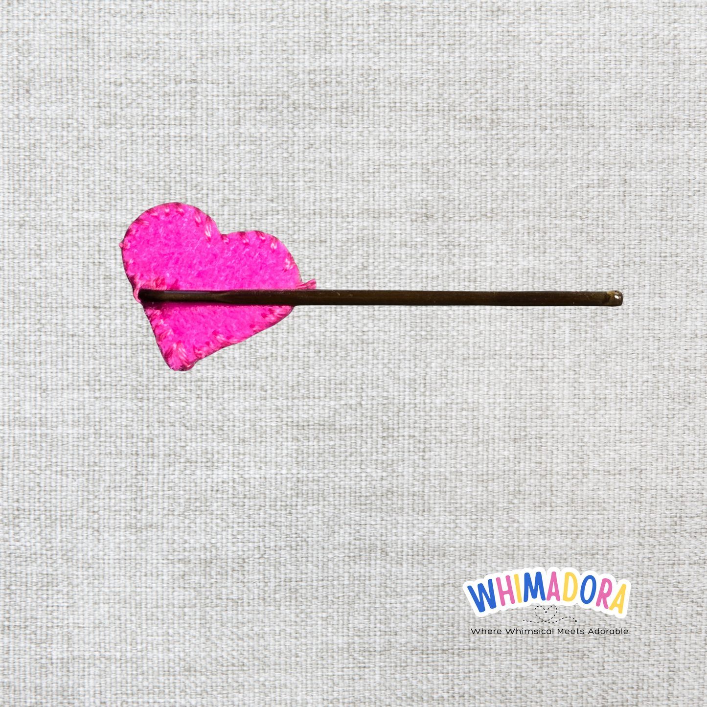 Mini Magenta Heart Felt Hair Clip | Handmade Kids Bobby Pin | Cute Pink Hair Accessory
