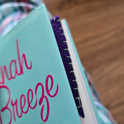 Pine Tree & Sun Corner Bookmark #1 | Felt Bookmark for Book Lovers