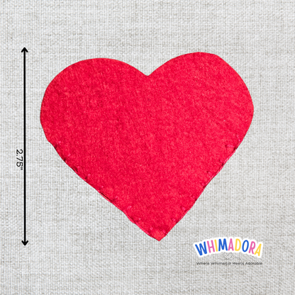 Red Heart Corner Bookmark | Felt Bookmark for Book Lovers