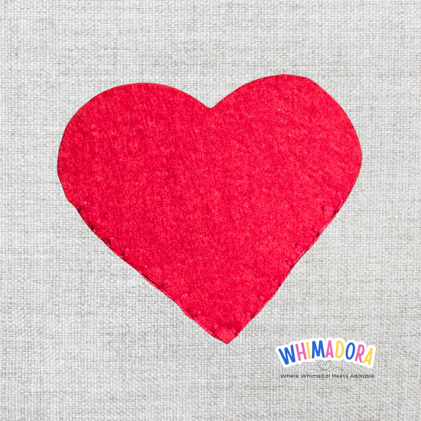 Red Heart Corner Bookmark | Felt Bookmark for Book Lovers