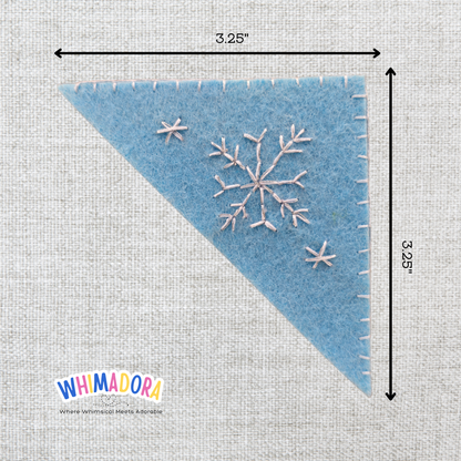 Snowflakes Cluster (Blue) Felt Corner Bookmark