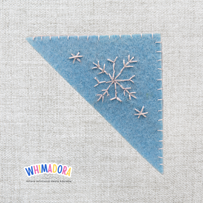 Snowflakes Cluster (Blue) Felt Corner Bookmark