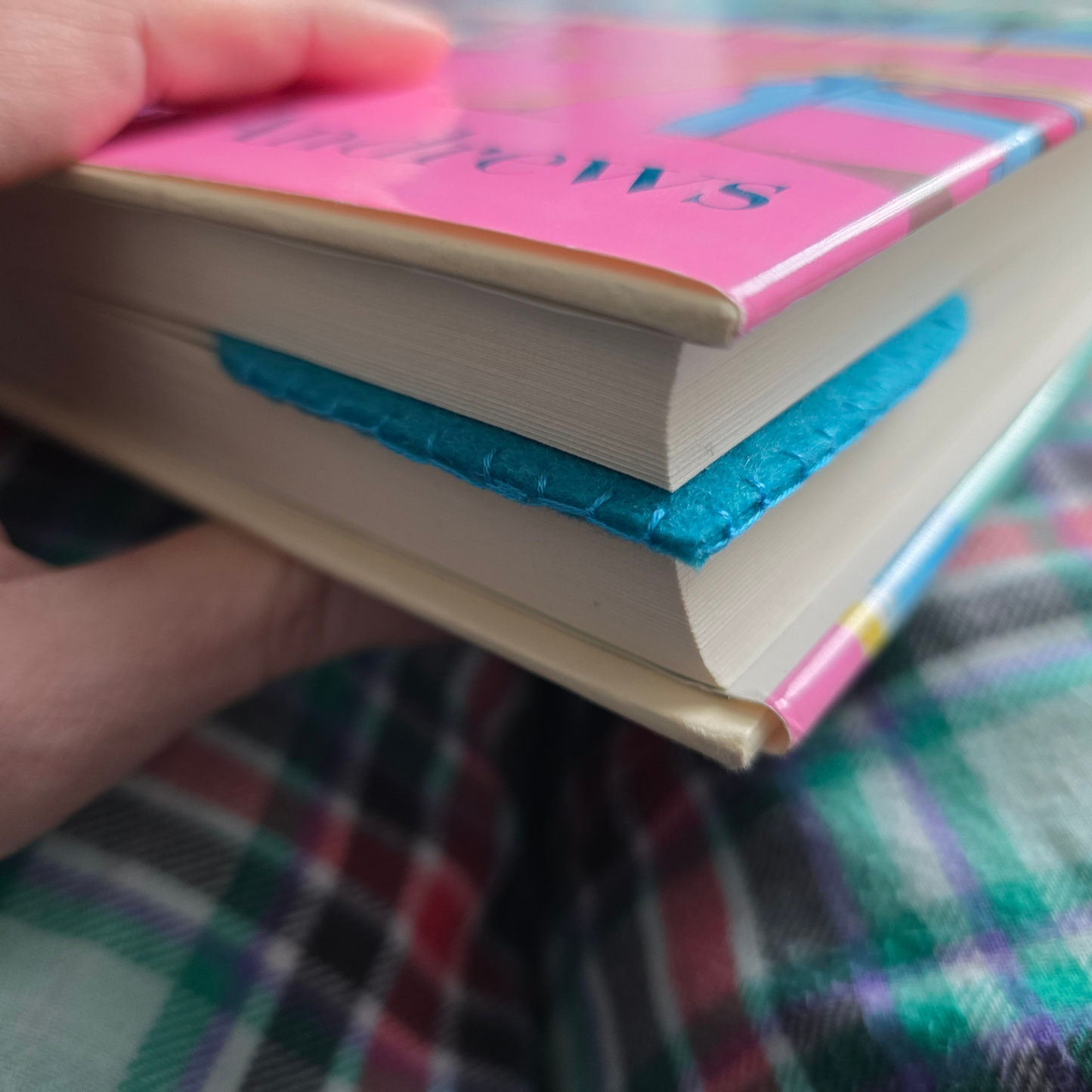 Teal Heart Corner Bookmark | Felt Bookmark for Book Lovers