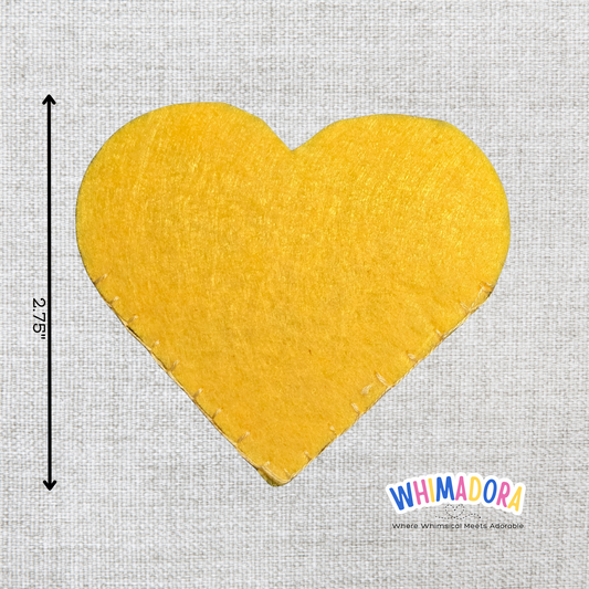 Yellow Heart Corner Bookmark | Felt Bookmark for Book Lovers