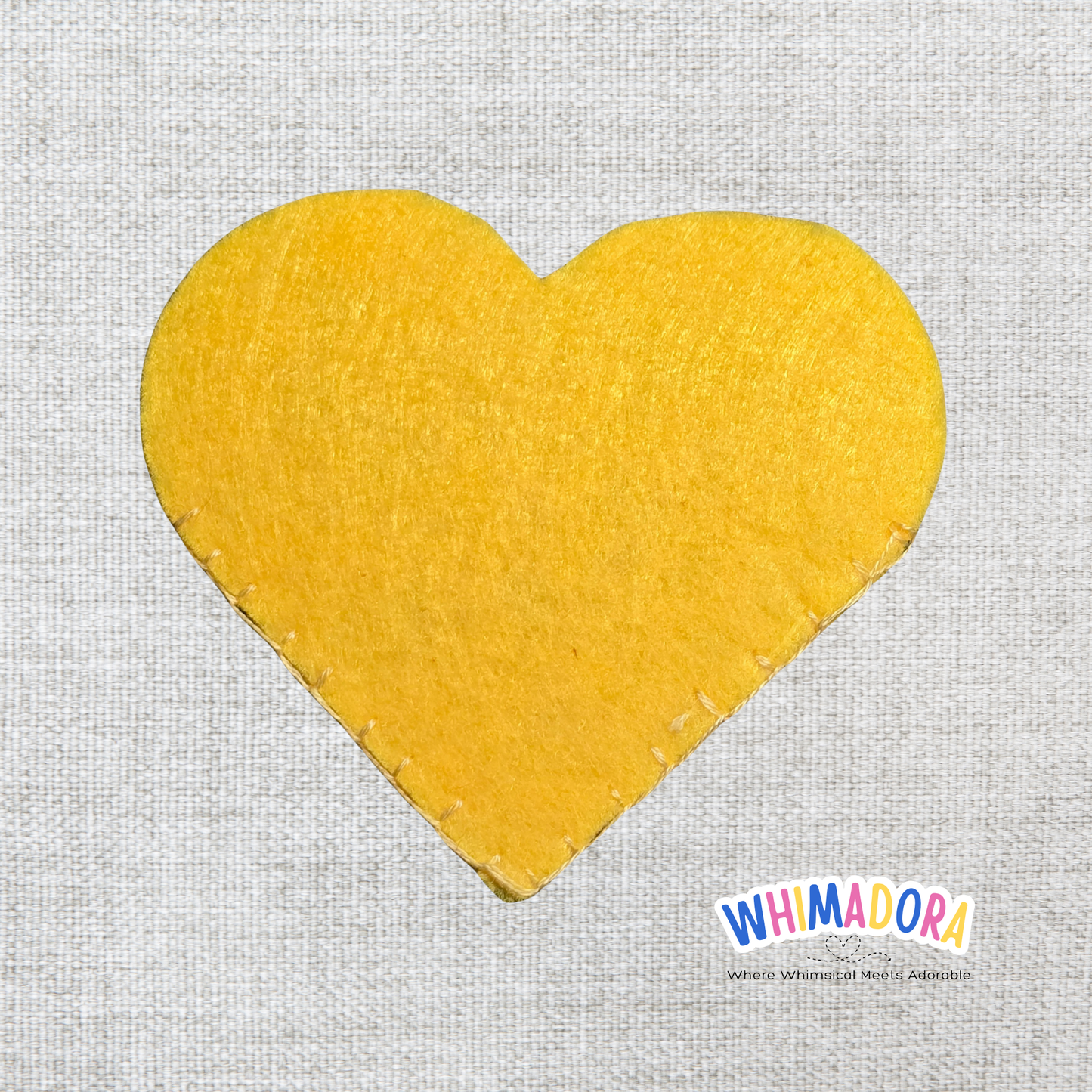 Yellow Heart Corner Bookmark | Felt Bookmark for Book Lovers