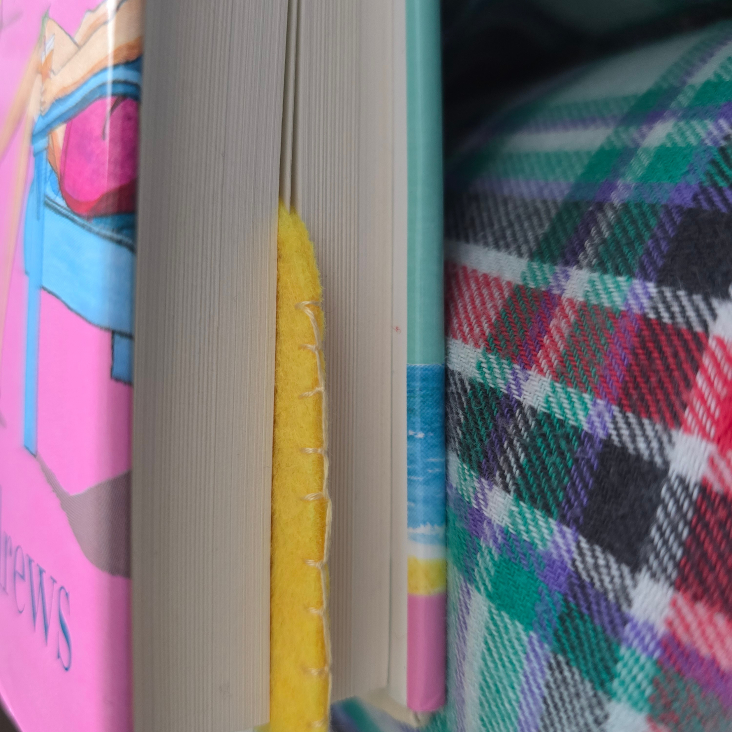 Yellow Heart Corner Bookmark | Felt Bookmark for Book Lovers