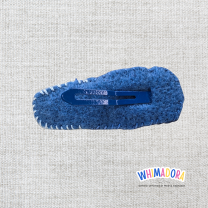 Ombre Blue Felt Hair Clip | Handmade Felt Hair Accessory