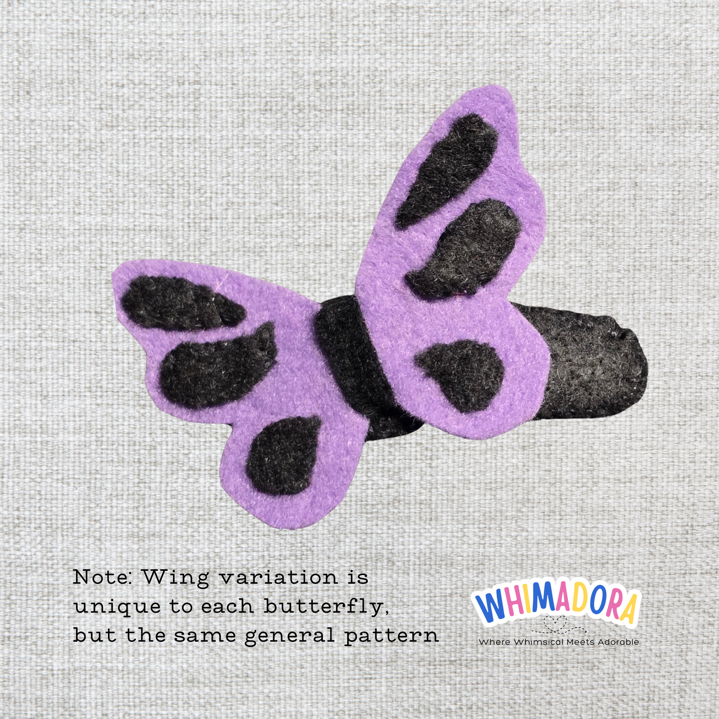 Purple Butterfly Felt Hair Clip | Handmade Girls Barrette | Soft Non-Slip Hair Accessory