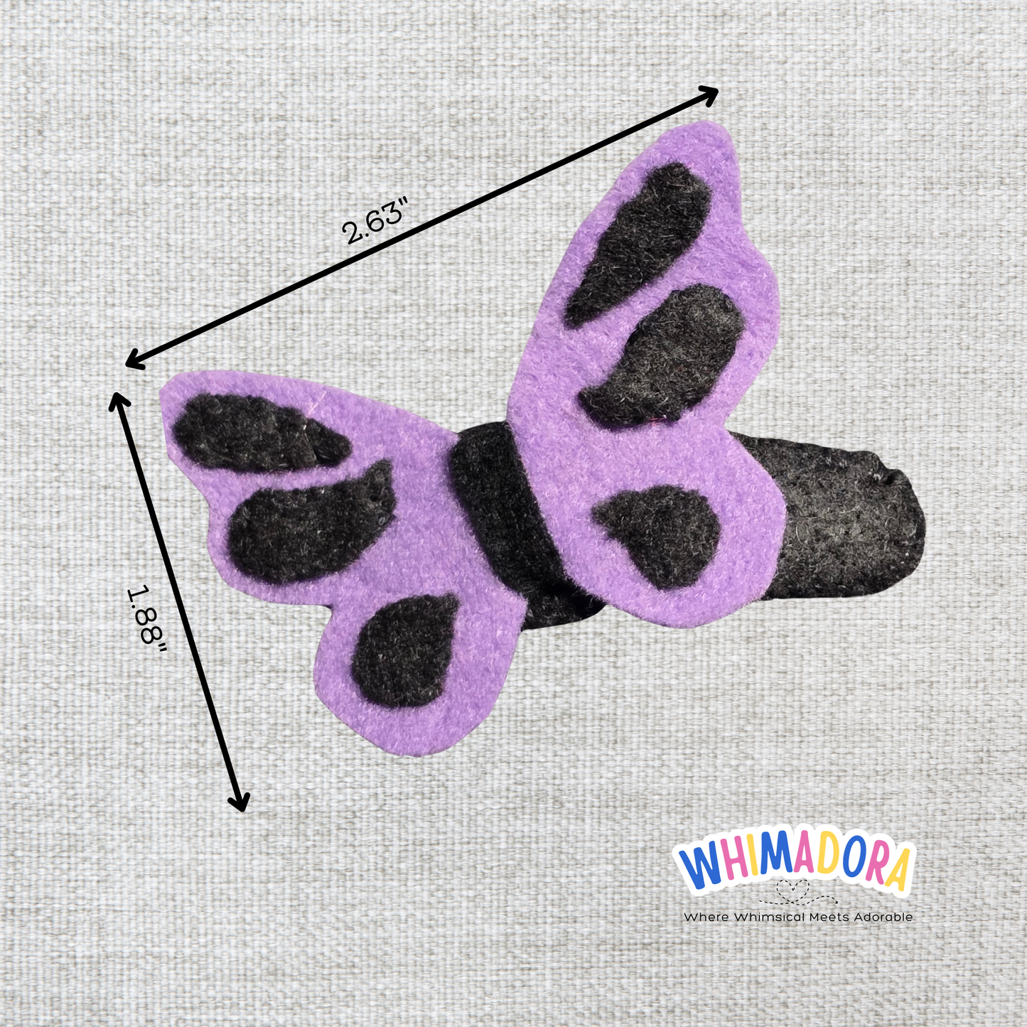 Purple Butterfly Felt Hair Clip | Handmade Girls Barrette | Soft Non-Slip Hair Accessory