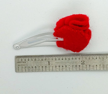 Red Flower Felt Hair Clip