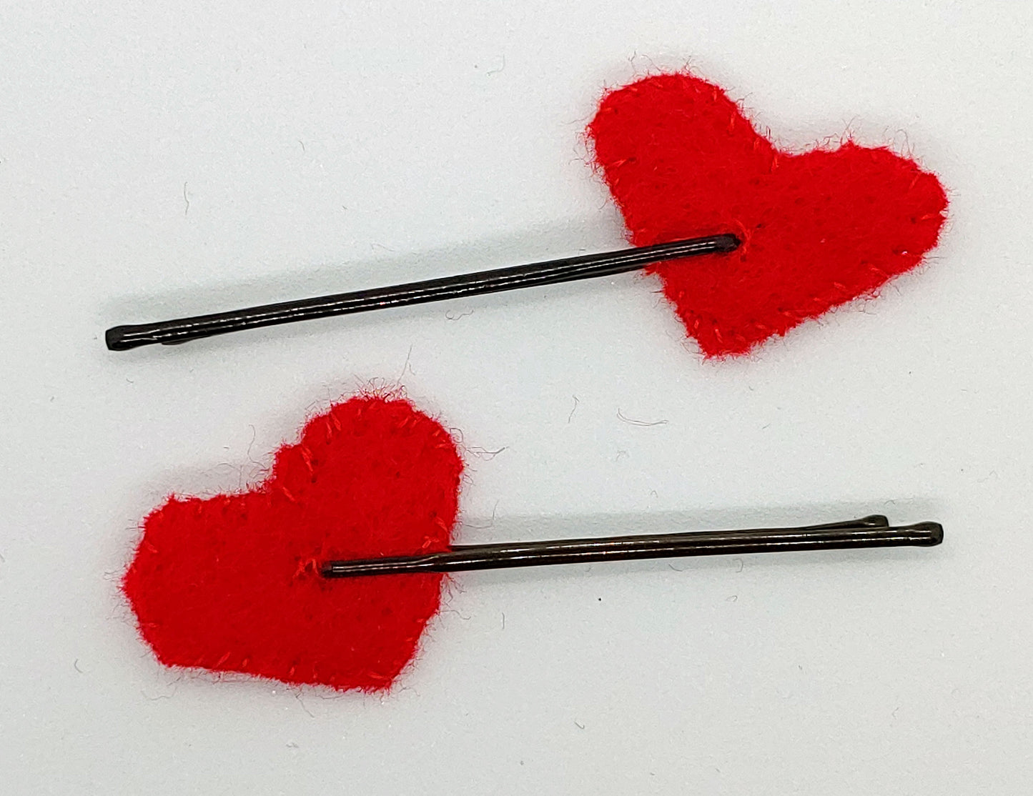 Red Hearts Duo Hair Clips